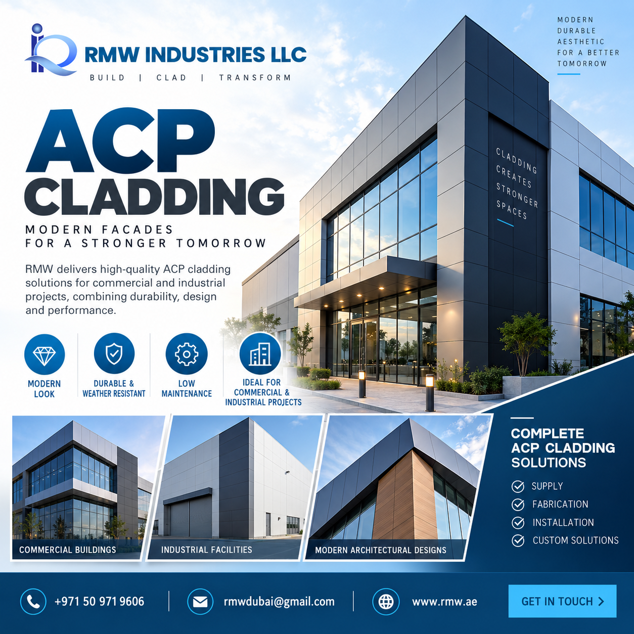 ACP Cladding in UAE - RMW Industries