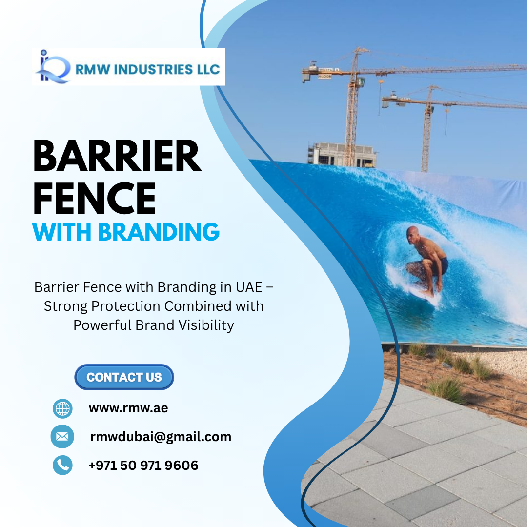 Barrier Fence with Branding in UAE