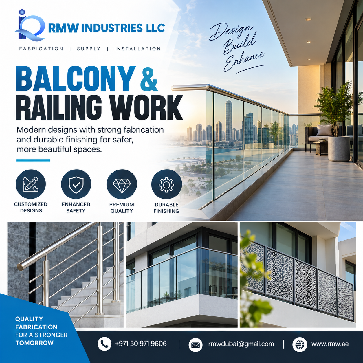 Balcony & Railing Work in UAE by RMW Industries