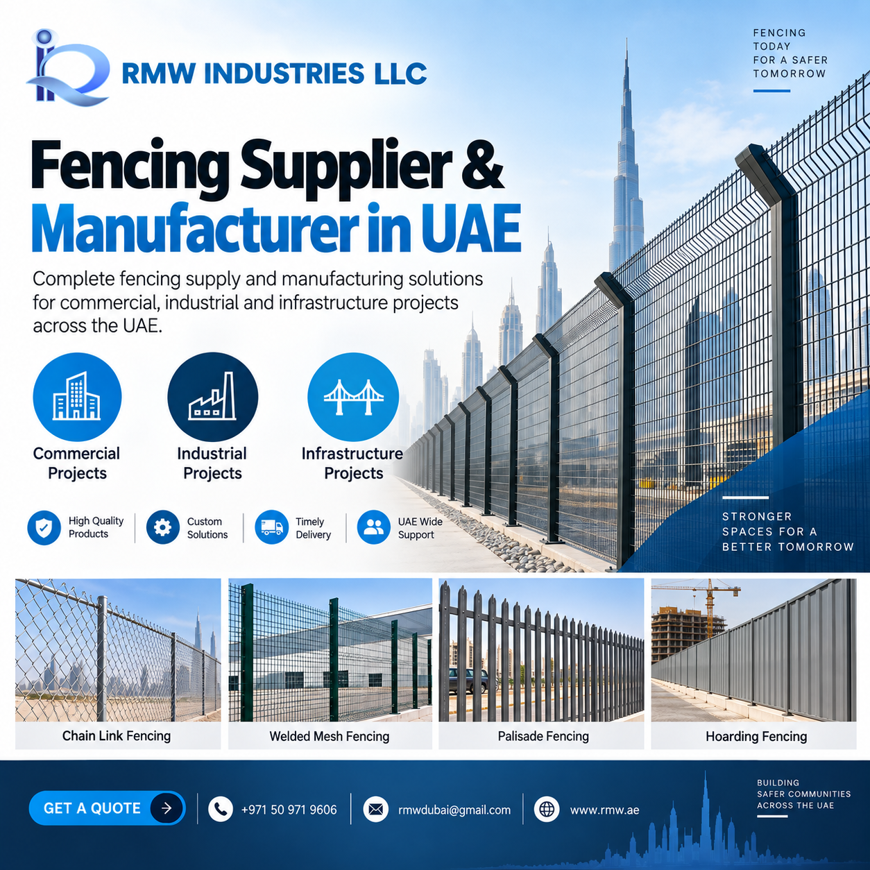 Fencing Supplier & Manufacturer in UAE - RMW Industries